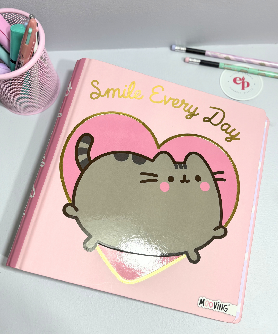 Carpeta escolar Pusheen 3x40 Rosa - Mooving