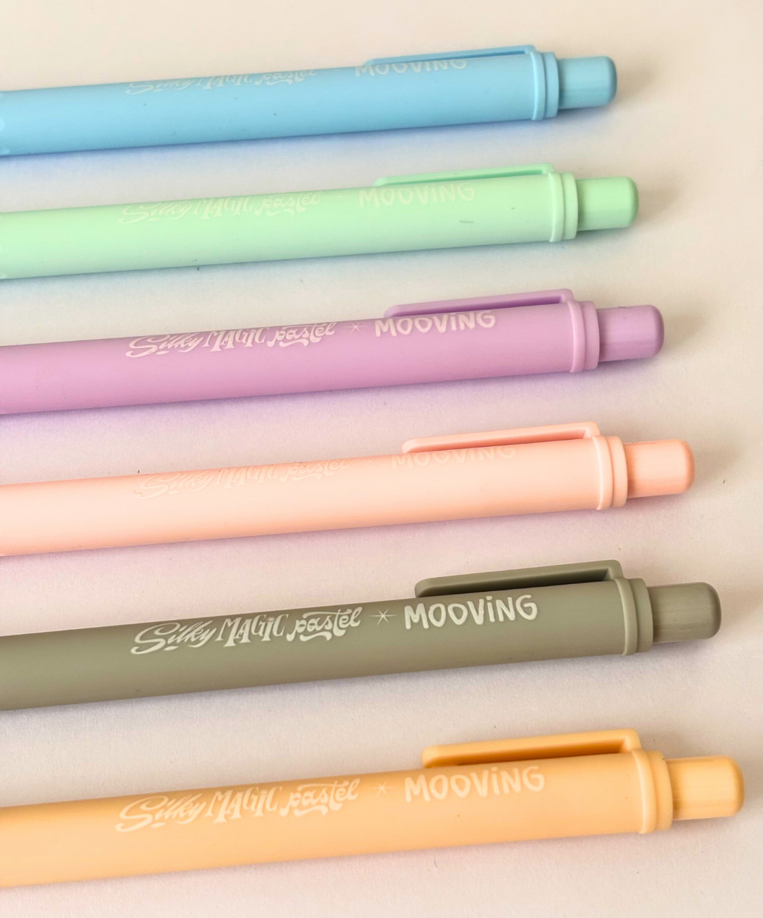 Roller Ball Mooving Silky Magic tinta gel retractil pastel x 6