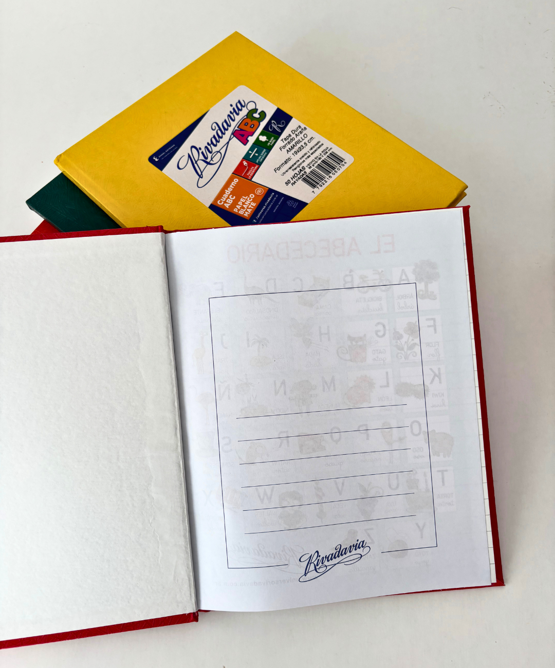 Cuaderno Rivadavia ABC amarillo arana 50 hojas rayadas